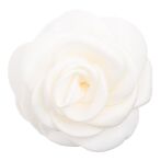 Satin rose hair claw, off white