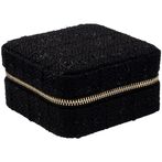 Tweed jewellery box mini, black