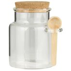 Glass jar w/cork and wooden spoon 300ml