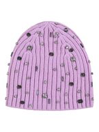 Pearl knit hat, rose orchid
