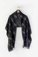 5th avenue BB scarf 45x195, black