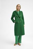 Janice wool coat, emerald green