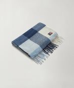 Massachusetts scarf, blue multi check