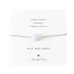 Gemstone card blue lace agate silver bracelet