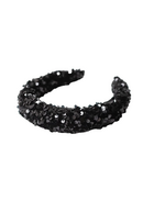 Headband padded sequins, black
