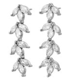Laurel earrings, rhodium