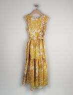 Mirage cotton dress, saffron yellow