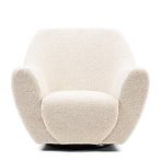 The Jill swivel chair, white sand