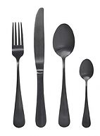 Cutlery set, black