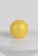 Velvet ball candle 10cm. lemon