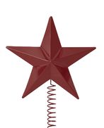 Christmas tree top star, red