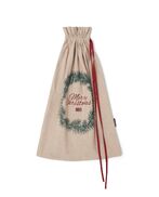 Jute/cotton Christmas gift sack, natural