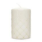Pillar candle padded 9,5x15, white
