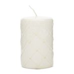 Pillar candle padded 7x10, white