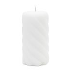 Twisted pillar candle 8x15, offwhite