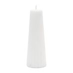 Cone ridged candle 7x20, white