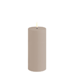 Outdoor led candle 17,8cm, sandstone