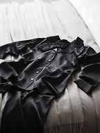 Marbel silk pyjama, black