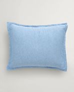 Cotton linen pillowcase 50x60, azure blue