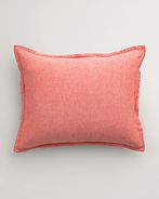 Cotton linen pillowcase 50x60, strong coral