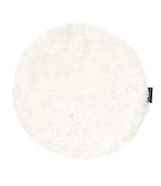 Curly round seat cover, white