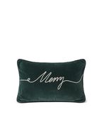 Merry velvet pillow 30x50, green