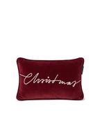 Christmas velvet pillow 30x50, red