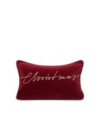 Christmas organic cotton velvet pillow 50x30, red