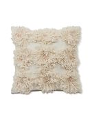 Rug Flower recycled pillow cover, white