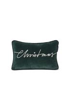Christmas velvet pillow 30x50, green