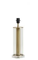 Lampa lamp base, clear glass with gold