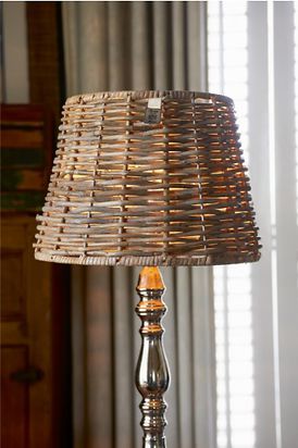 COLONIAL RATTAN TAPERED LAMPSHADE DIA 37