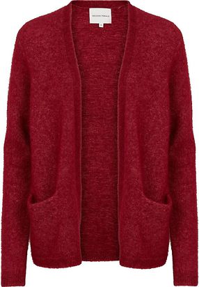 BROOK KNIT SHORT CARDIGAN deep red