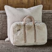 RM handbag faux fur box pillow