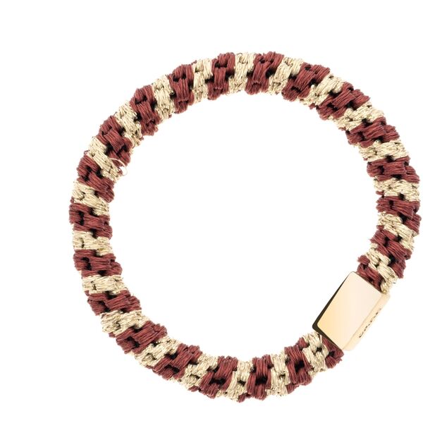 Fat hair tie, maroon stripe
