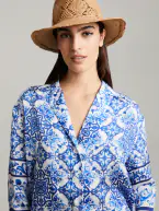 Maura pusero, blue majolica