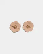 Flower small earrings, nude pink