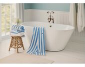 Block Striped Towel 70x130, Sky Blue/White