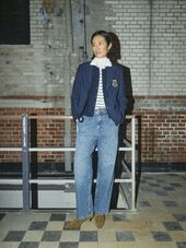 Marjurie piet blazer, maritime blue