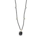 Cherish black onyx gold necklace