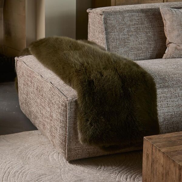 Bromont faux fur throw 180x130