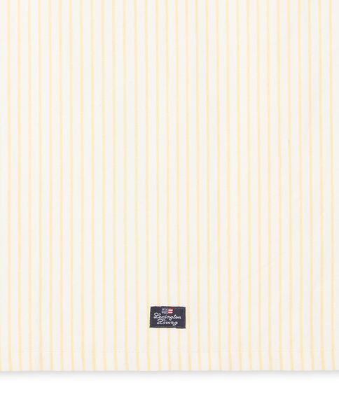 Striped Linen/Cotton Kitchen Towel, Yellow/White