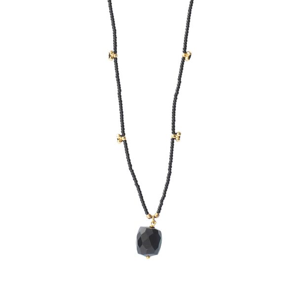 Cherish black onyx gold necklace