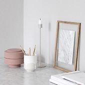 Candlestick 29cm, sand