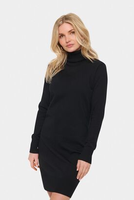 Mila rollneck dress, black