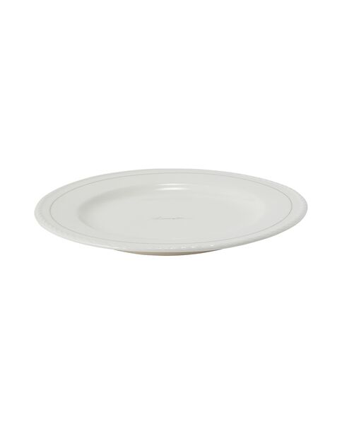 Porcelain dessert plate, white/beige