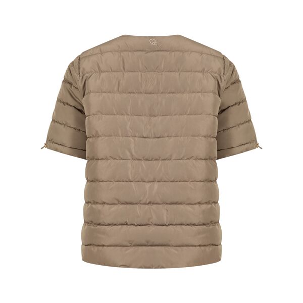 Asta quilted short sleeved jacket, sand