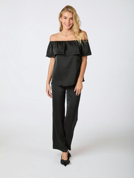 Kris heavy sateen top, black