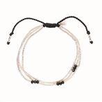 Shiny black onyx silver bracelet