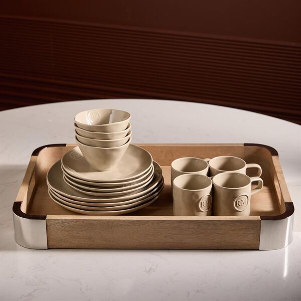 Portofino dinnerware set of 16, flax